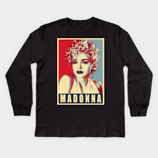 Material Girl Magic Vintage Madonnas Vibes Kids Long Sleeve T-Shirt